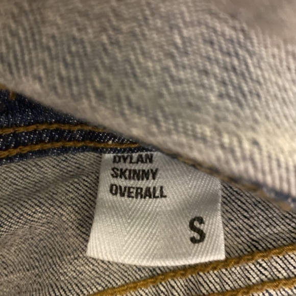 Eunina "Dylan Skinny" Small Medium Wash Distressed Denim Overalls - EUC - Picture 4 of 4